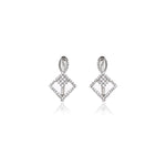Load image into Gallery viewer, Silver Diamond Earrings for Women | Dazzling Jewelry Gift