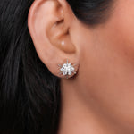 Load image into Gallery viewer, 925 Silver Diamond Stud Earrings for Women | Gift Jewelry