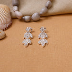Load image into Gallery viewer, 925 Silver Leaf Dangle Earrings with Cubic Zirconia | For Women