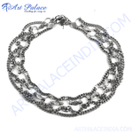 Load image into Gallery viewer, Silver multi-layer chain anklet on a white background, perfect for daily wear.