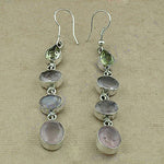 Load image into Gallery viewer, 925 Silver Gemstone Drop Earrings for Women | Dangle Earrings