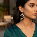Load image into Gallery viewer, 925 Silver Black Onyx Dangle Earrings for Women | Gift Jewelry