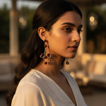 将图像加载到图库查看器中, 925 Silver Garnet Drop Earrings for Women | Gemstone Jewelry