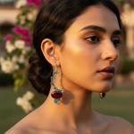 Load image into Gallery viewer, Pendientes de granate en plata 925 para mujer | Joyería con piedras preciosas