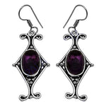 Load image into Gallery viewer, 925 Sterling Silver Purple Gemstone Earrings for Women