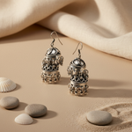 Load image into Gallery viewer, 925 Silver Oxidized Dangle Earrings | For Women | Statement Jewelry