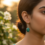 Load image into Gallery viewer, 925 Silver Turquoise Earrings for Women | Gemstone Jewelry Gift