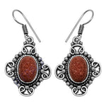 Load image into Gallery viewer, 925 Silver Sunstone Earrings for Women | Dangle Earrings
