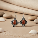 Load image into Gallery viewer, 925 Silver Sunstone Earrings for Women | Dangle Earrings