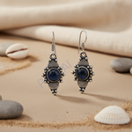 Load image into Gallery viewer, 925 Silver Black Onyx Earrings for Women | Dangle Earrings