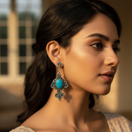 Load image into Gallery viewer, 925 Silver Blue Gemstone Drop Earrings for Women | Gift Jewelry