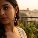 Load image into Gallery viewer, 925 Silver Amethyst Drop Earrings for Women | Gemstone Jewelry