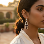 Load image into Gallery viewer, 925 Silver Amethyst Drop Earrings for Women | Gemstone Jewelry