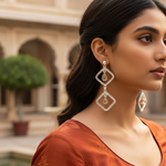 Load image into Gallery viewer, Pendientes colgantes de plata 925 con piedras preciosas para mujer | Pendientes colgantes