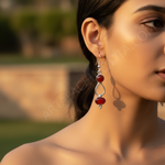 Load image into Gallery viewer, 925 Silver Carnelian Drop Earrings for Women | Gemstone Jewelry
