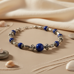 Load image into Gallery viewer, Blue Gemstone Beaded Necklace | Sterling Silver | Women's Jewelry