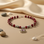 Load image into Gallery viewer, Red Agate Bead & Silver Pendant Necklace | Women's Jewelry Gift