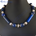 Load image into Gallery viewer, Blue Gemstone Beaded Necklace | Statement Jewelry for Women