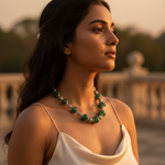 Load image into Gallery viewer, Green Agate Bead Necklace | Sterling Silver | Women's Jewelry