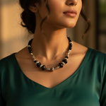 Load image into Gallery viewer, Black Onyx Bead Necklace for Women | Silver Accent Jewelry