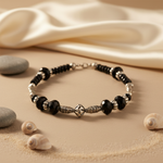 Load image into Gallery viewer, Black Onyx Bead Necklace for Women | Silver Accent Jewelry
