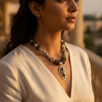 Load image into Gallery viewer, Smoky Quartz & Silver Necklace | Statement Jewelry for Women