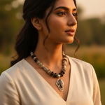 Load image into Gallery viewer, Smoky Quartz & Silver Necklace | Statement Jewelry for Women