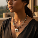Load image into Gallery viewer, Smoky Quartz Bead Necklace | 925 Silver | Women's Fashion Jewelry