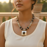 Load image into Gallery viewer, Smoky Quartz Bead Necklace | 925 Silver | Women's Fashion Jewelry