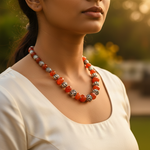 Load image into Gallery viewer, Red Carnelian Bead Necklace | Sterling Silver | Women's Jewelry