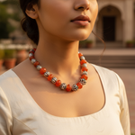 Load image into Gallery viewer, Red Carnelian Bead Necklace | Sterling Silver | Women's Jewelry