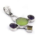 Load image into Gallery viewer, 925 Silver Gemstone Cross Pendant for Women | Gift Jewelry