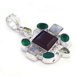 Load image into Gallery viewer, 925 Silver Multi-Gemstone Pendant | Women's Jewelry Gift
