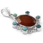 Load image into Gallery viewer, 925 Silver Gemstone Pendant for Women | Daily Wear Jewelry