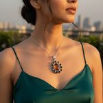 Load image into Gallery viewer, 925 Silver Oval Gemstone Pendant Necklace for Women