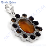 Load image into Gallery viewer, 925 Silver Oval Gemstone Pendant Necklace for Women