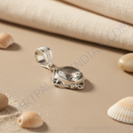 Load image into Gallery viewer, 925 sterling silver oval gemstone pendant necklace, faceted stone, elegant design, women's jewelry