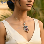 Load image into Gallery viewer, 925 Silver Gemstone Pendant for Women | Statement Jewelry