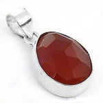 将图像加载到图库查看器中, 925 Silver Red Carnelian Pendant for Women | Gemstone Jewelry