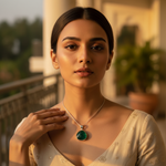 将图像加载到图库查看器中, 925 Silver Green Onyx Pendant for Women | Gemstone Jewelry