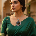 将图像加载到图库查看器中, 925 Sterling Silver Black Onyx Pendant for Women | Gemstone Jewelry