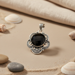 Load image into Gallery viewer, 925 Sterling Silver Black Onyx Pendant for Women | Gemstone Jewelry