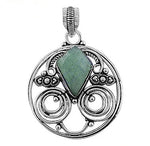 Load image into Gallery viewer, 925 Silver Green Gemstone Pendant Necklace for Women