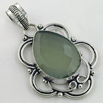 将图像加载到图库查看器中, 925 Silver Chalcedony Pendant Necklace | Women's Gift