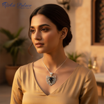 Load image into Gallery viewer, 925 Sterling Silver Black Onyx Pendant for Women | Gemstone Jewelry