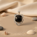 Load image into Gallery viewer, 925 Silver Black Onyx Pendant for Women | Gemstone Jewelry