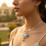 将图像加载到图库查看器中, 925纯银玉髓吊坠 | 女士蓝色宝石首饰