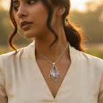 Load image into Gallery viewer, 925 Silver Rose Quartz Pendant for Women | Gemstone Jewelry