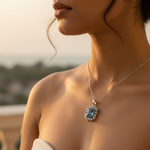 Load image into Gallery viewer, 925 Silver Blue Topaz Pendant for Women | Gemstone Jewelry