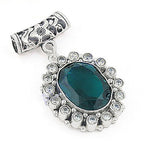 Load image into Gallery viewer, 925 Silver Emerald Green Pendant for Women | Gemstone Jewelry